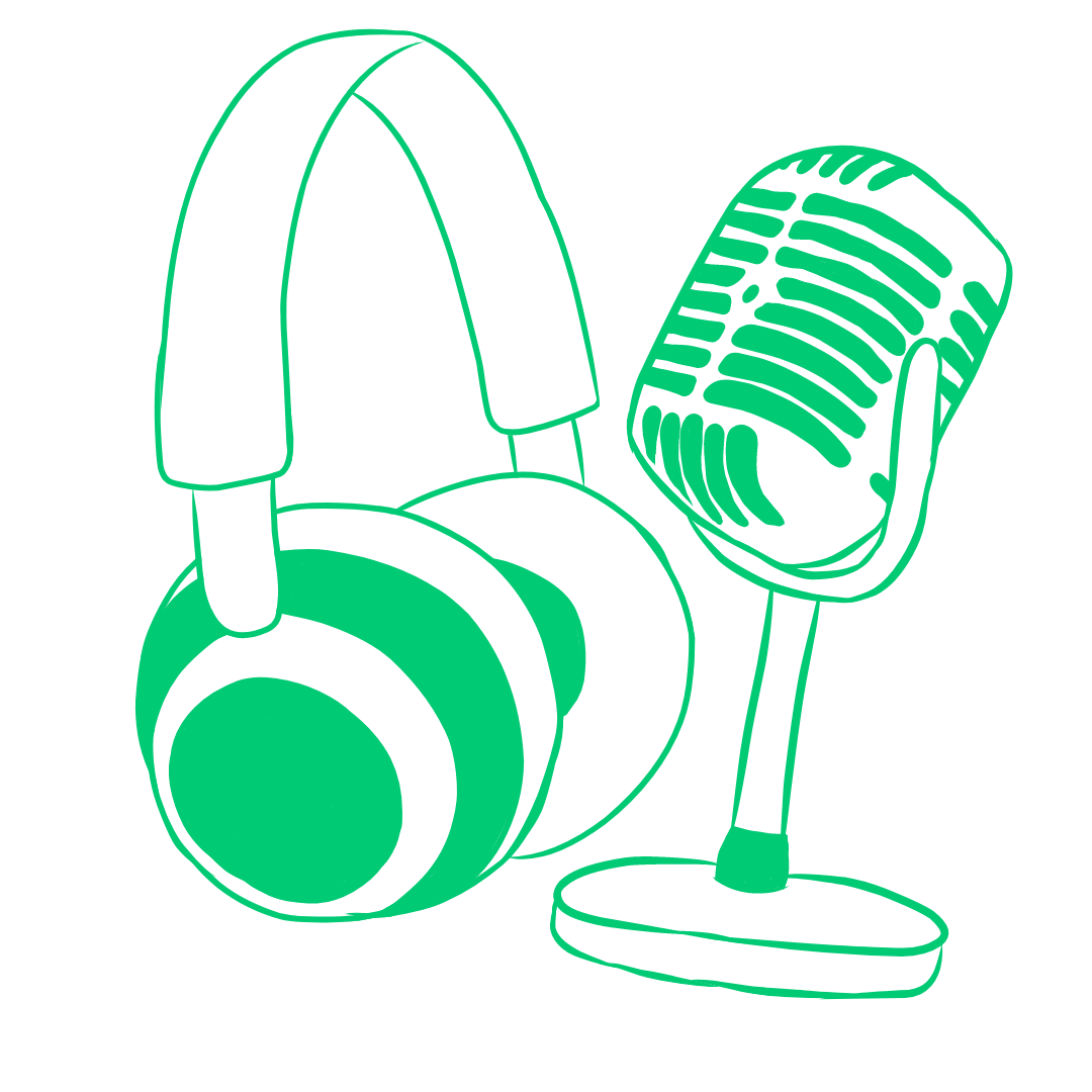 Podcast Headphones and Microphone